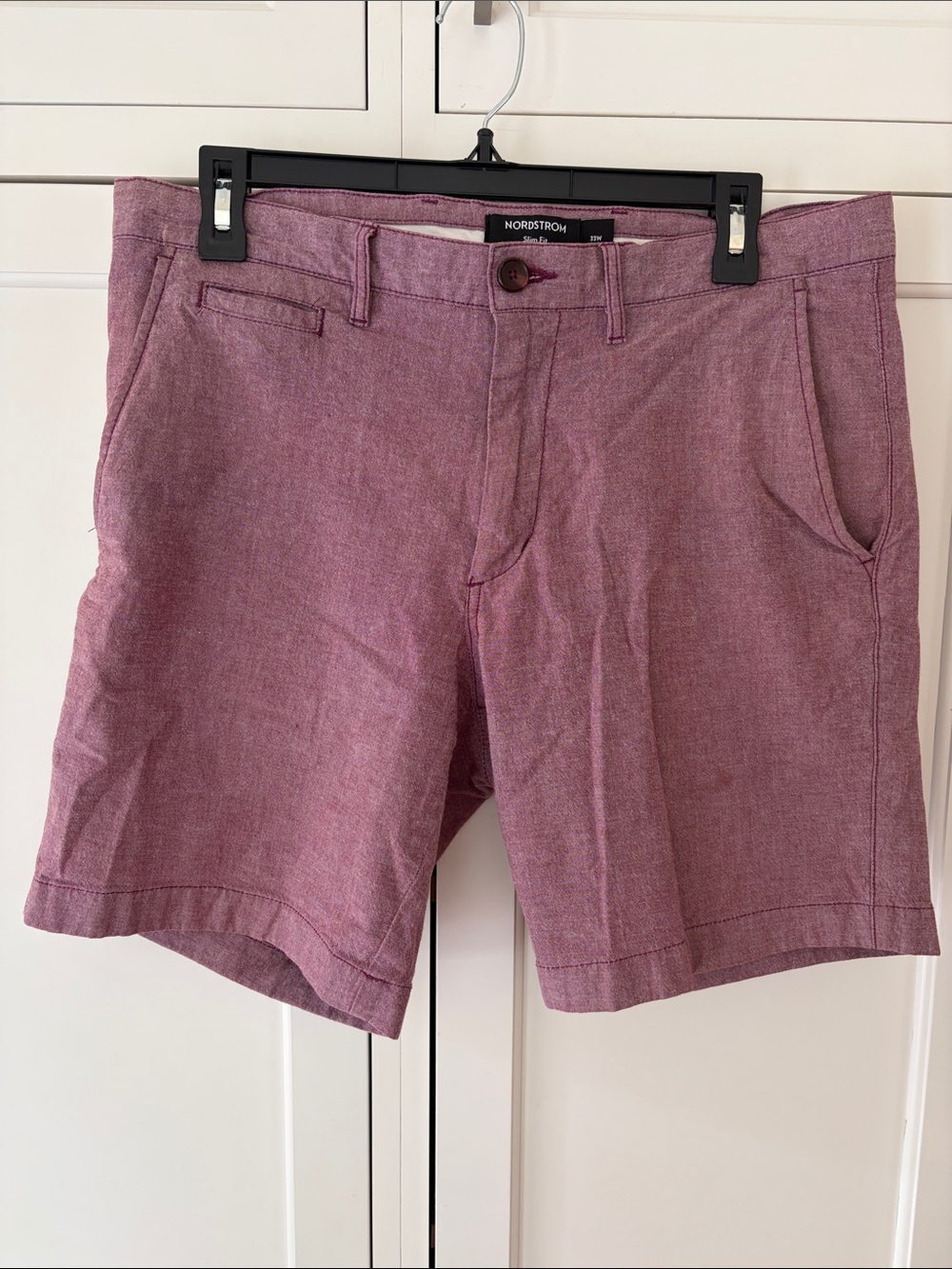 Nordstrom Men's Heathered Rose Flat-Front Shorts
